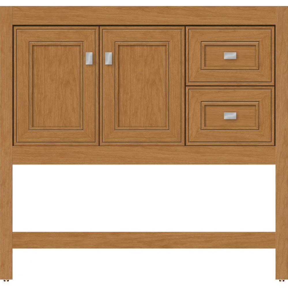 36 X 21 X 34.5 Alki Spa Vanity Deco Miter Nat Cherry Rh