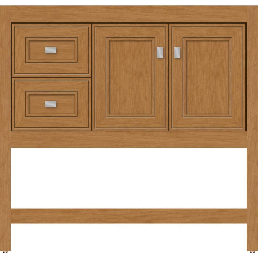 36 X 18.5 X 34.5 Alki Spa Vanity Deco Miter Nat Cherry Lh