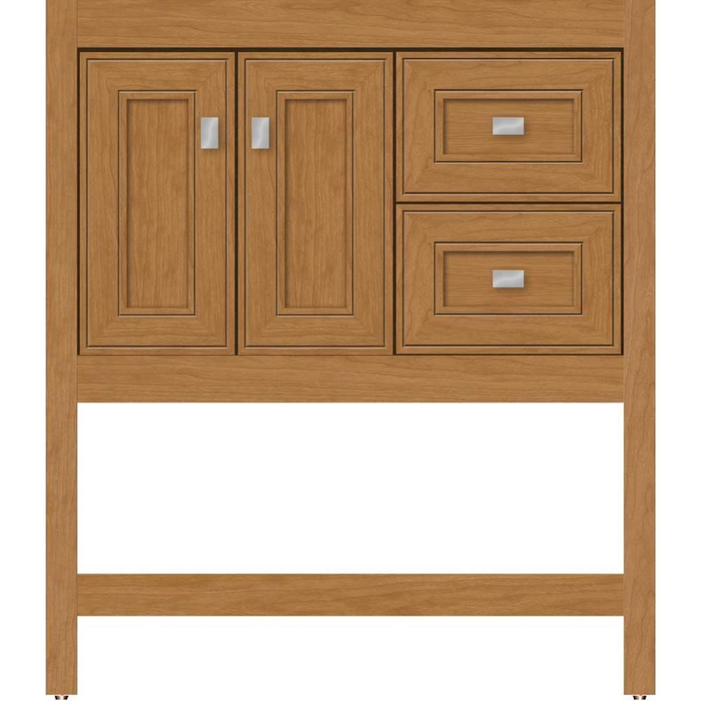 30 X 21 X 34.5 Alki Spa Vanity Deco Miter Nat Cherry Rh