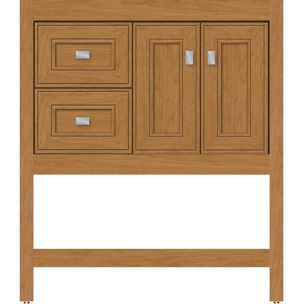 30 X 18.5 X 34.5 Alki Spa Vanity Deco Miter Nat Cherry Lh