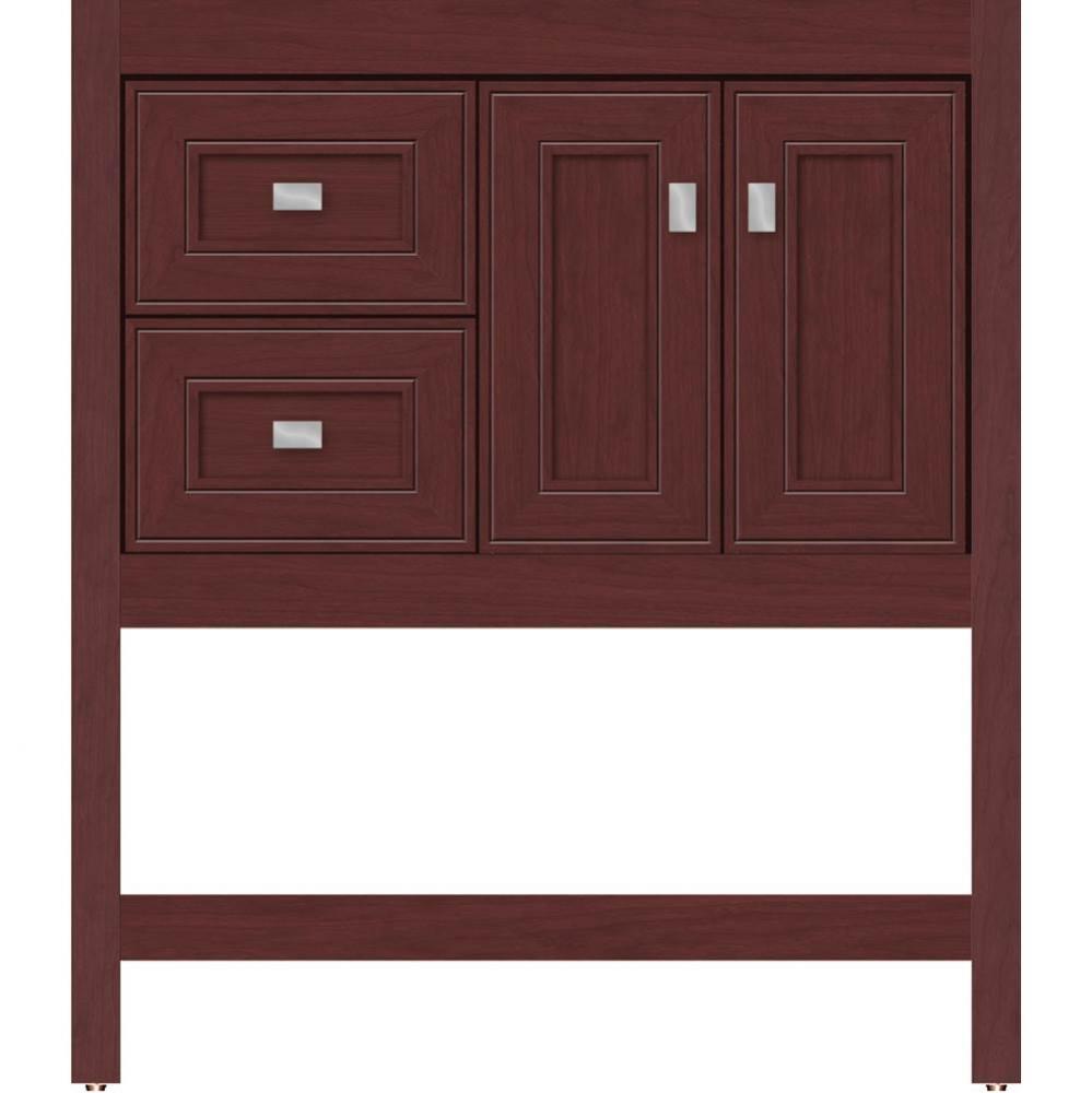30 X 21 X 34.5 Alki Spa Vanity Deco Miter Dk Cherry Lh