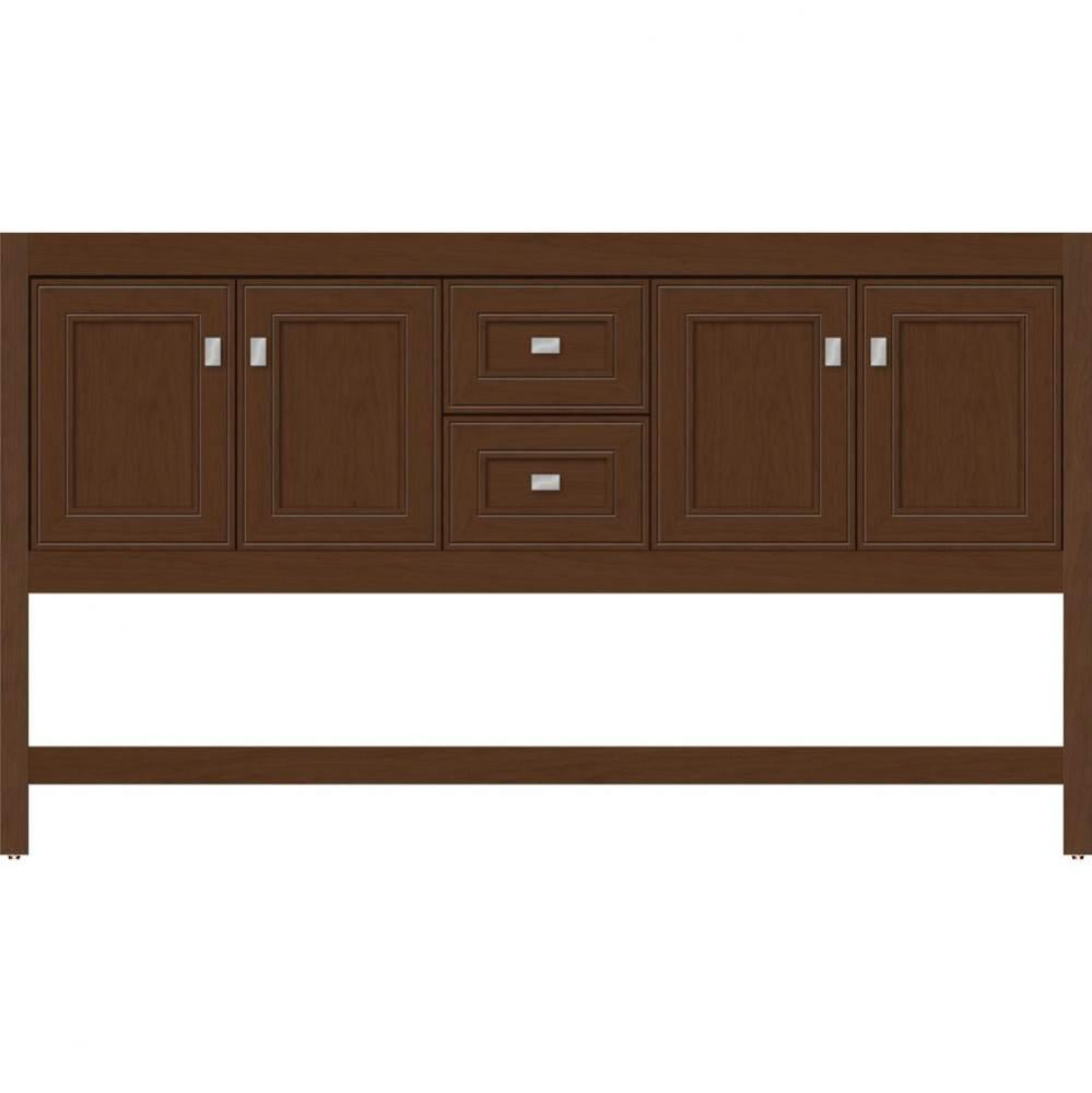 60 X 21 X 34.5 Alki Spa Vanity Deco Miter Pecan Cherry Db