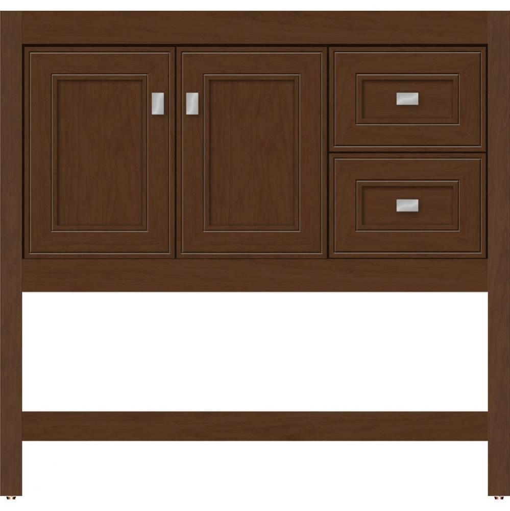 36 X 18.5 X 34.5 Alki Spa Vanity Deco Miter Pecan Cherry Rh