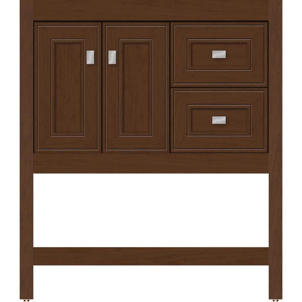30 X 18.5 X 34.5 Alki Spa Vanity Deco Miter Pecan Cherry Rh