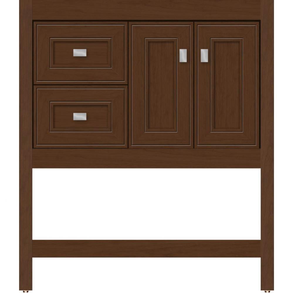 30 X 21 X 34.5 Alki Spa Vanity Deco Miter Pecan Cherry Lh