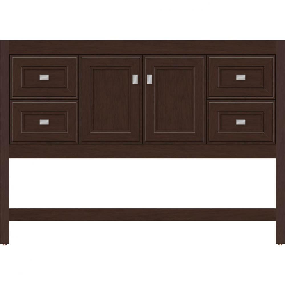 48 X 18.5 X 34.5 Alki Spa Vanity Deco Miter Choc Cherry Sb