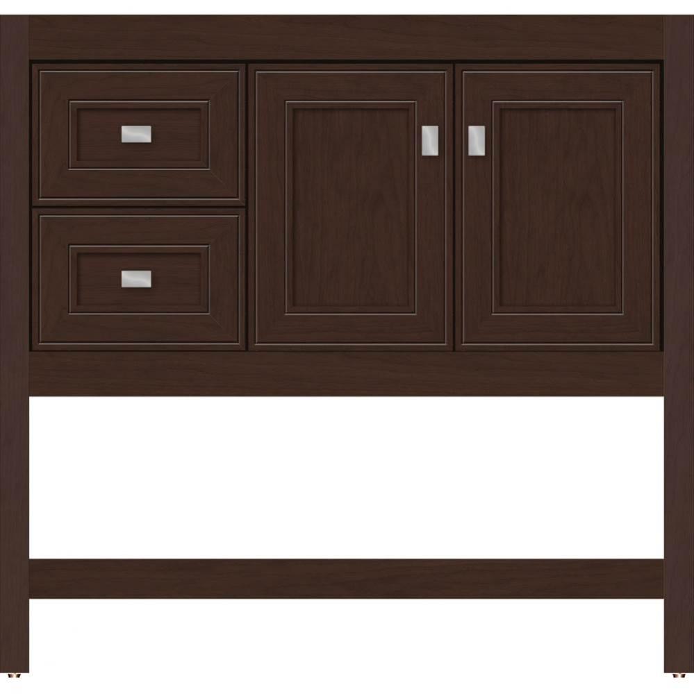 36 X 18.5 X 34.5 Alki Spa Vanity Deco Miter Choc Cherry Lh