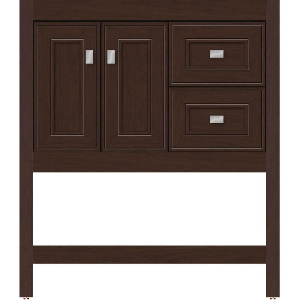 30 X 18.5 X 34.5 Alki Spa Vanity Deco Miter Choc Cherry Rh