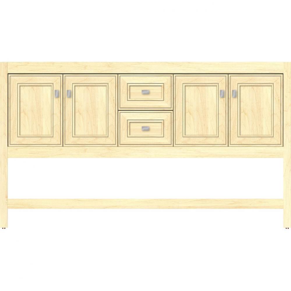 60 X 18.5 X 34.5 Alki Spa Vanity Deco Miter Nat Maple Db