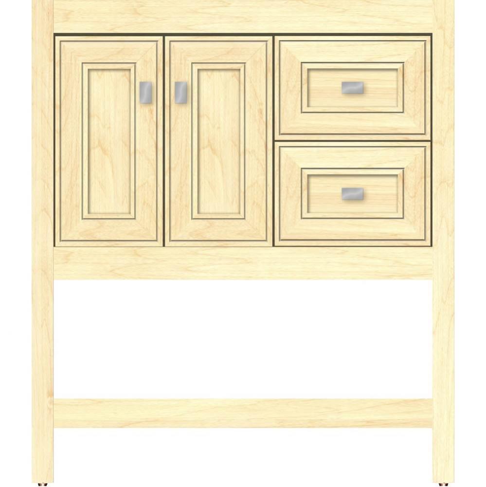 30 X 18.5 X 34.5 Alki Spa Vanity Deco Miter Nat Maple Rh