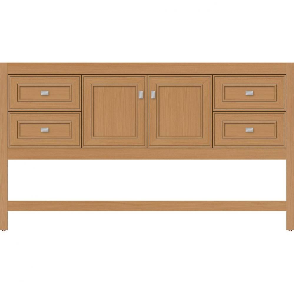 60 X 21 X 34.5 Alki Spa Vanity Deco Miter Nat Oak Sb