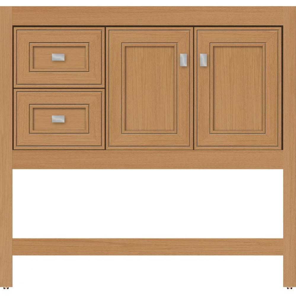 36 X 18.5 X 34.5 Alki Spa Vanity Deco Miter Nat Oak Lh