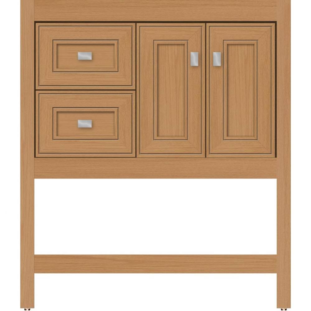 30 X 21 X 34.5 Alki Spa Vanity Deco Miter Nat Oak Lh