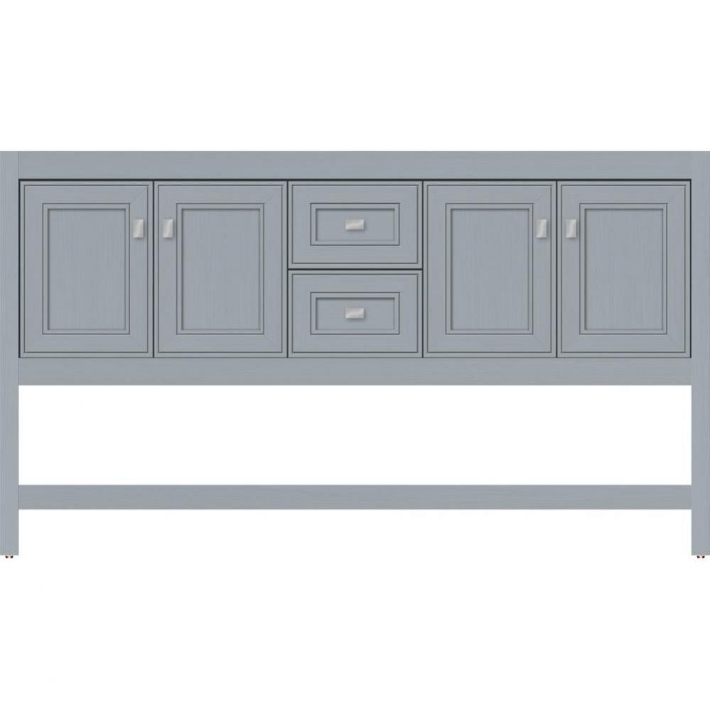 60 X 21 X 34.5 Alki Spa Vanity Deco Miter Silver Oak Db