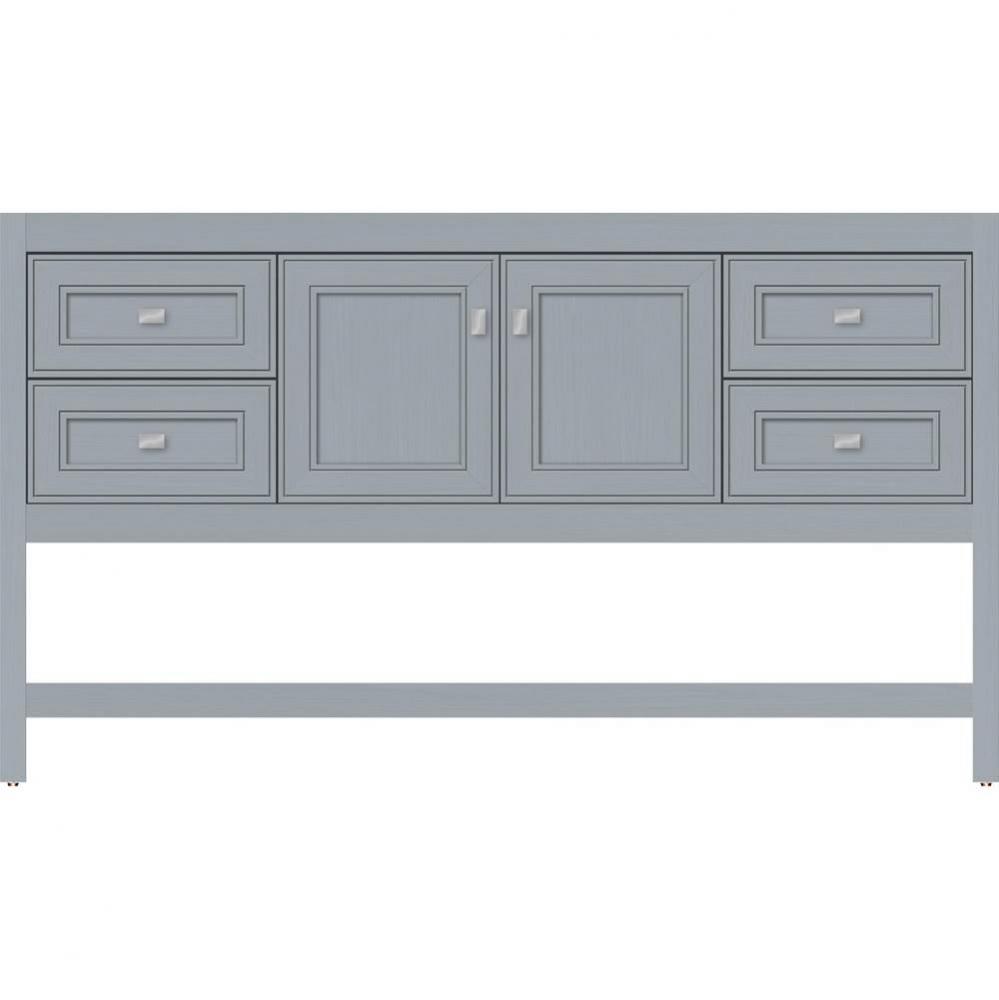 60 X 18.5 X 34.5 Alki Spa Vanity Deco Miter Silver Oak Sb