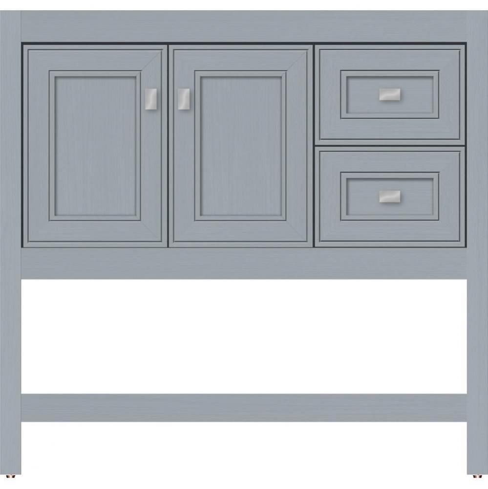 36 X 21 X 34.5 Alki Spa Vanity Deco Miter Silver Oak Rh