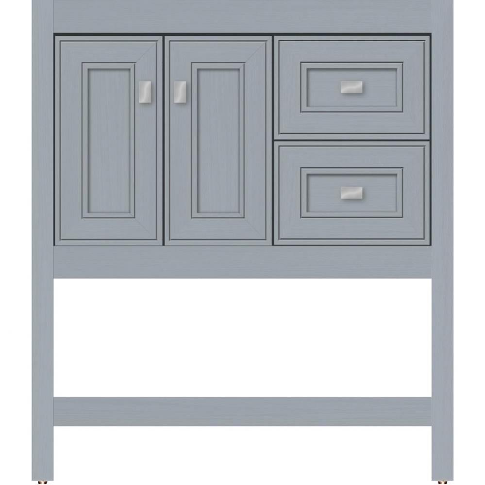 30 X 18.5 X 34.5 Alki Spa Vanity Deco Miter Silver Oak Rh
