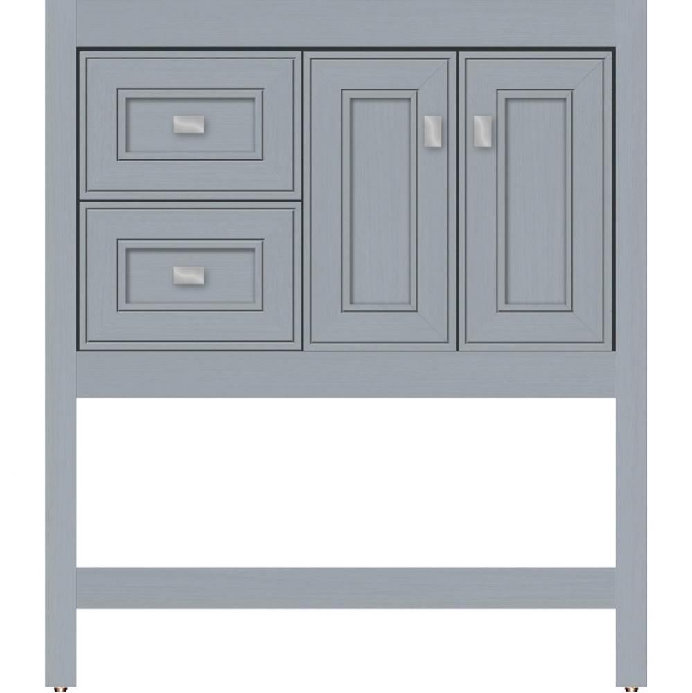 30 X 18.5 X 34.5 Alki Spa Vanity Deco Miter Silver Oak Lh