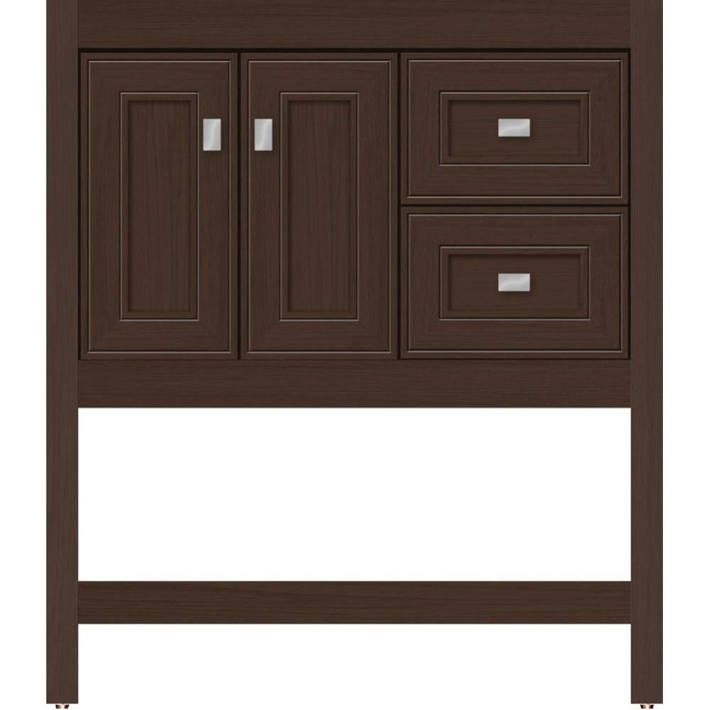 30 X 21 X 34.5 Alki Spa Vanity Deco Miter Choc Oak Rh