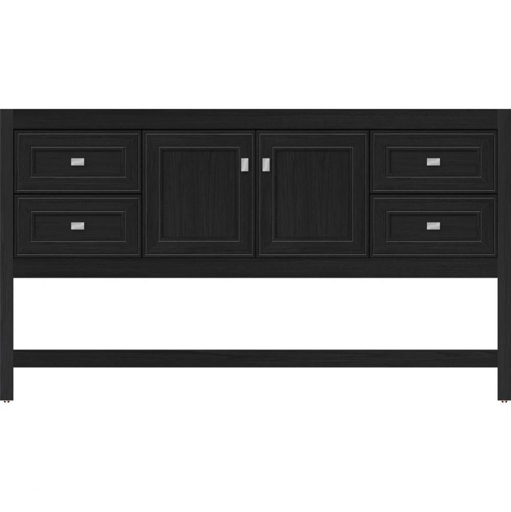 60 X 18.5 X 34.5 Alki Spa Vanity Deco Miter Midnight Oak Sb