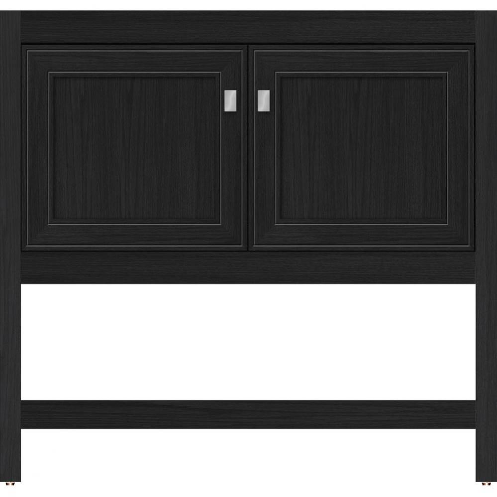 36 X 18.5 X 34.5 Alki Spa Vanity Deco Miter Midnight Oak Std