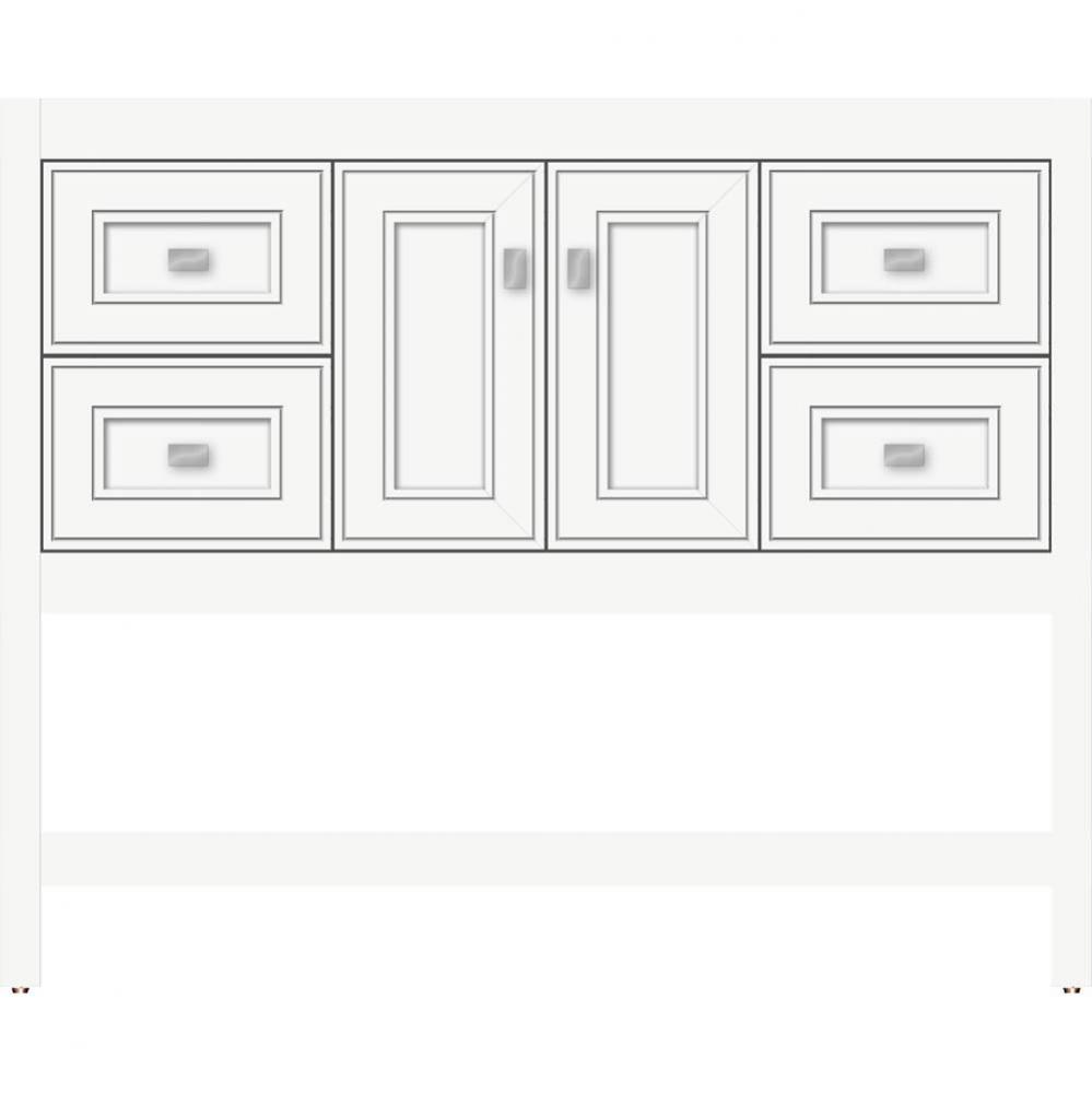 42 X 18.5 X 34.5 Alki Spa Vanity Deco Miter Sat White Sb