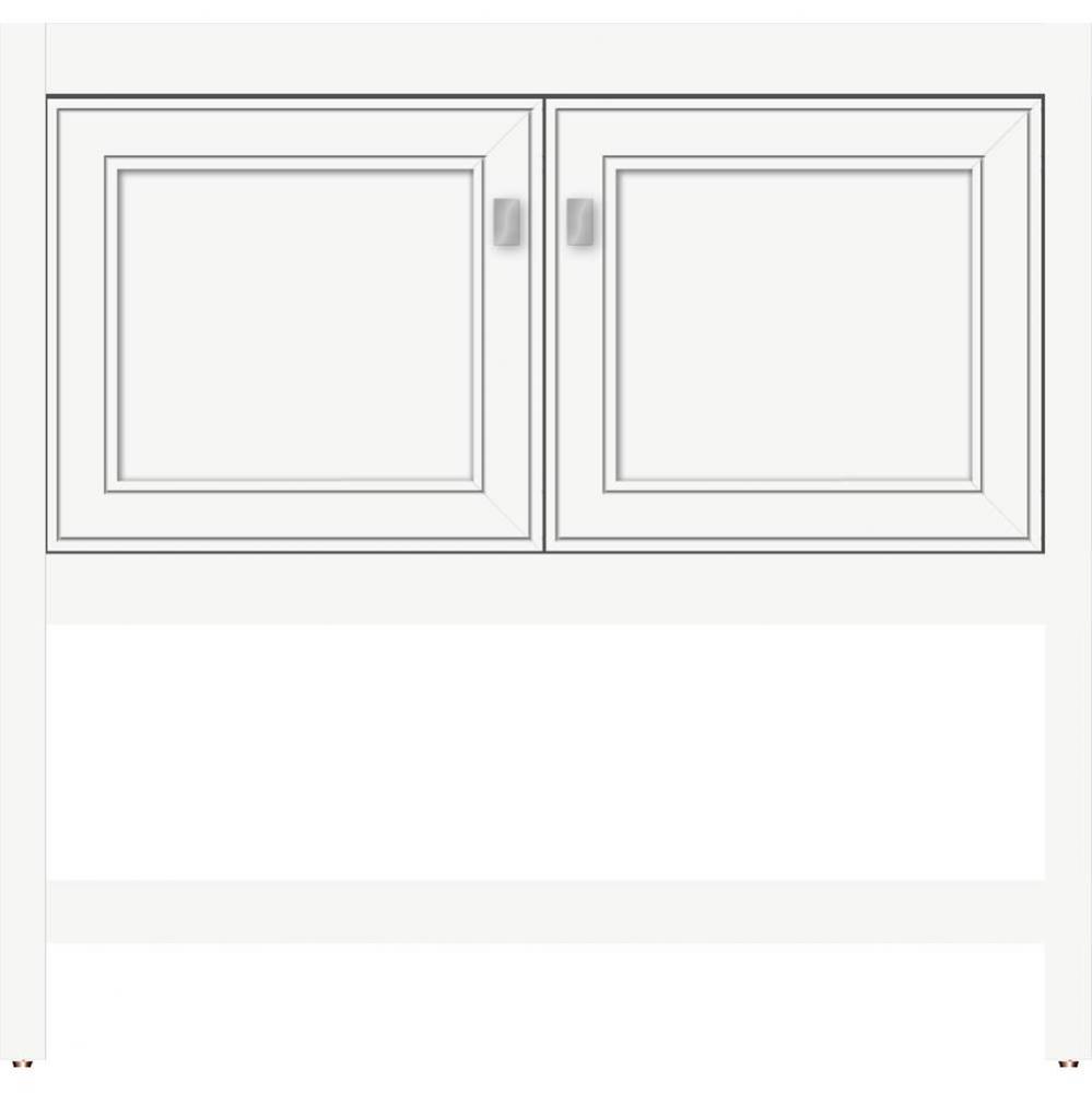 36 X 21 X 34.5 Alki Spa Vanity Deco Miter Sat White Std