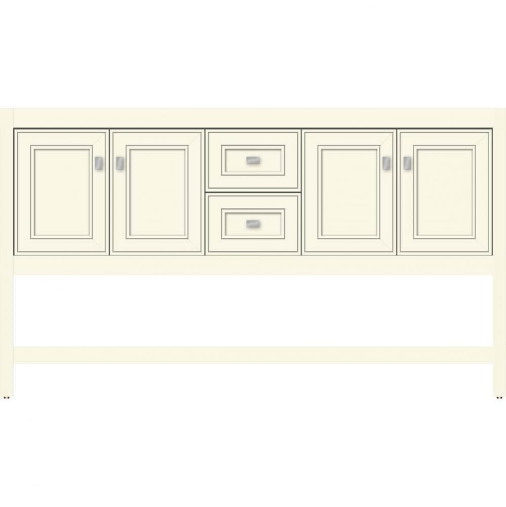 60 X 18.5 X 34.5 Alki Spa Vanity Deco Miter Sat Biscuit Db
