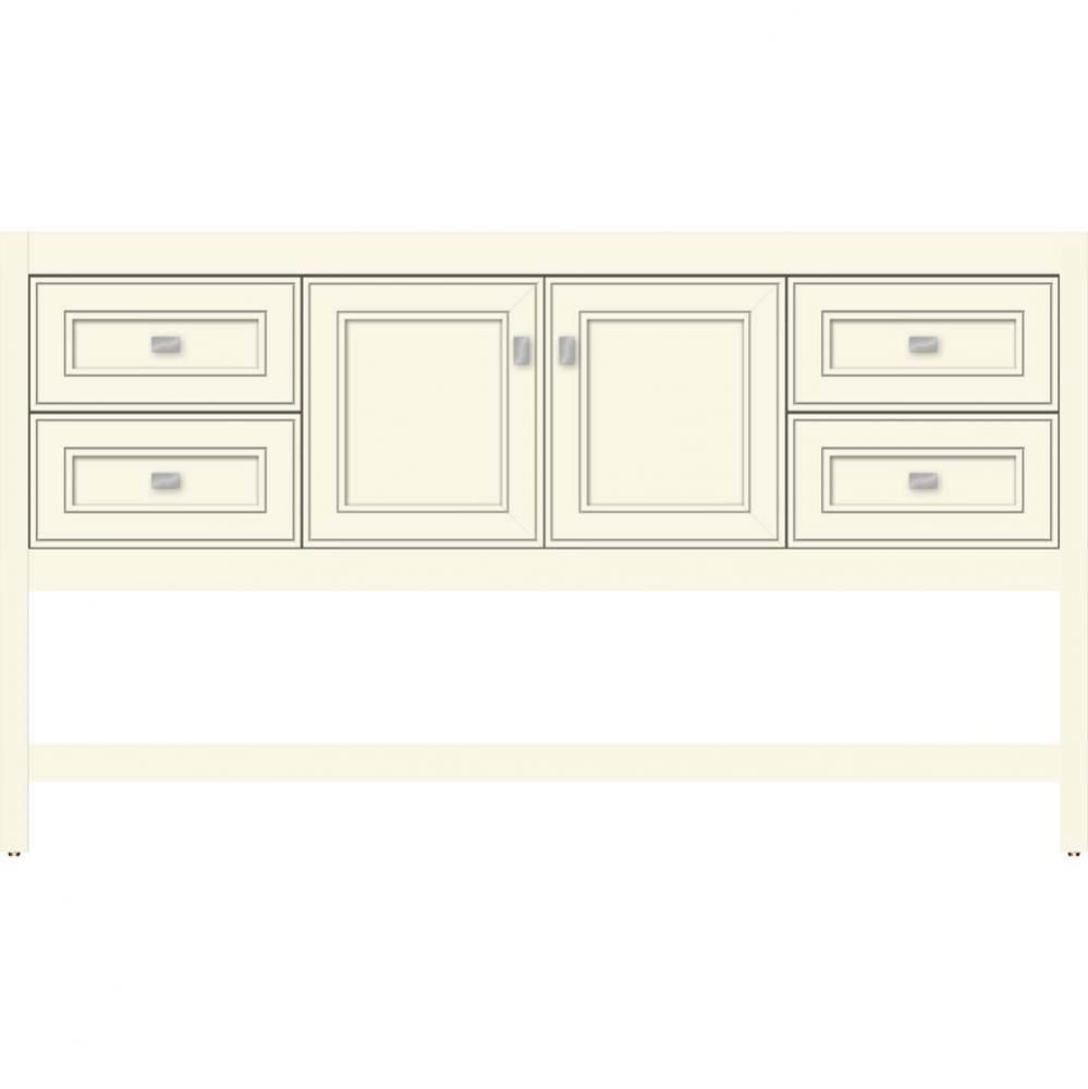 60 X 21 X 34.5 Alki Spa Vanity Deco Miter Sat Biscuit Sb