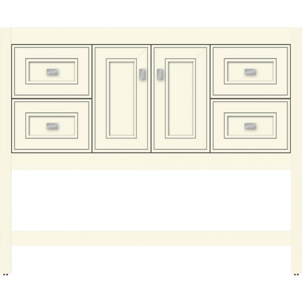 42 X 21 X 34.5 Alki Spa Vanity Deco Miter Sat Biscuit Sb