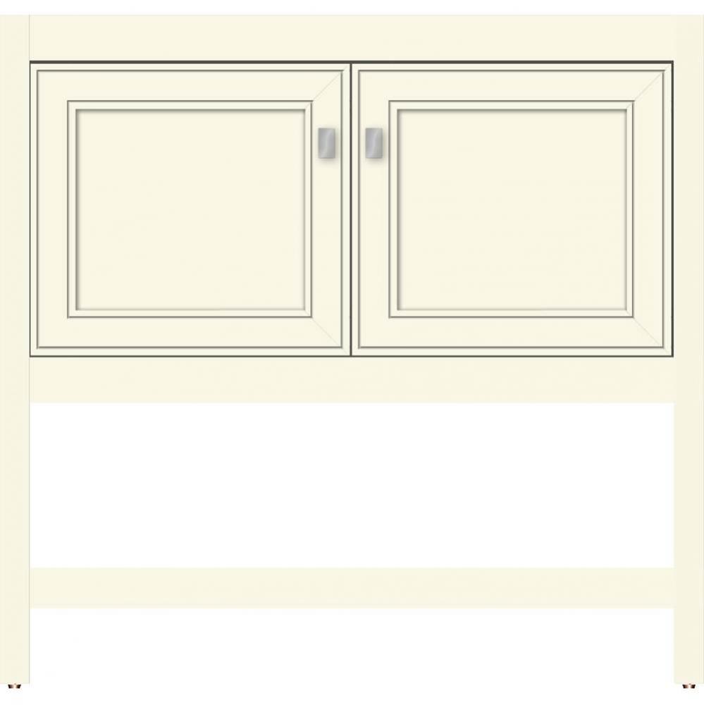 36 X 21 X 34.5 Alki Spa Vanity Deco Miter Sat Biscuit Std