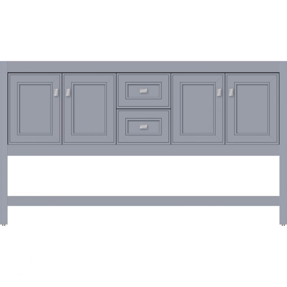60 X 21 X 34.5 Alki Spa Vanity Deco Miter Sat Silver Db