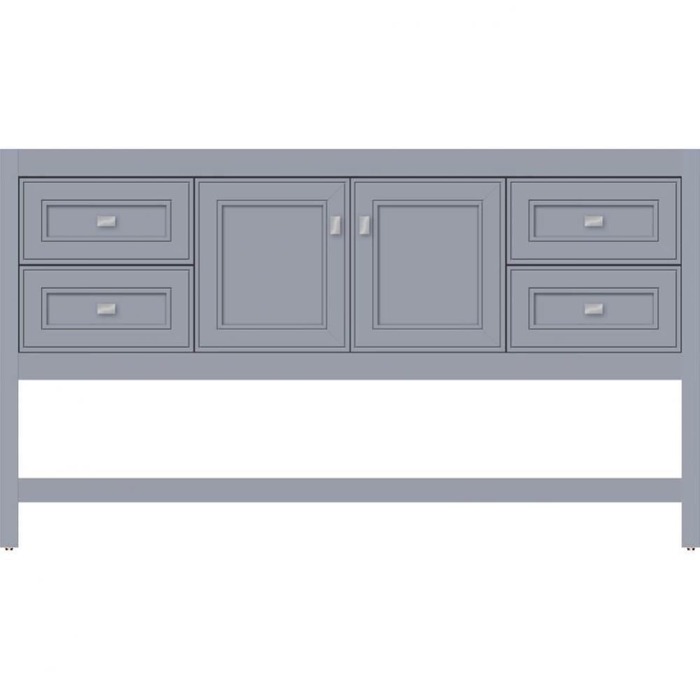 60 X 21 X 34.5 Alki Spa Vanity Deco Miter Sat Silver Sb