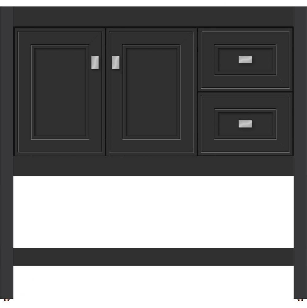 36 X 21 X 34.5 Alki Spa Vanity Deco Miter Sat Black Rh