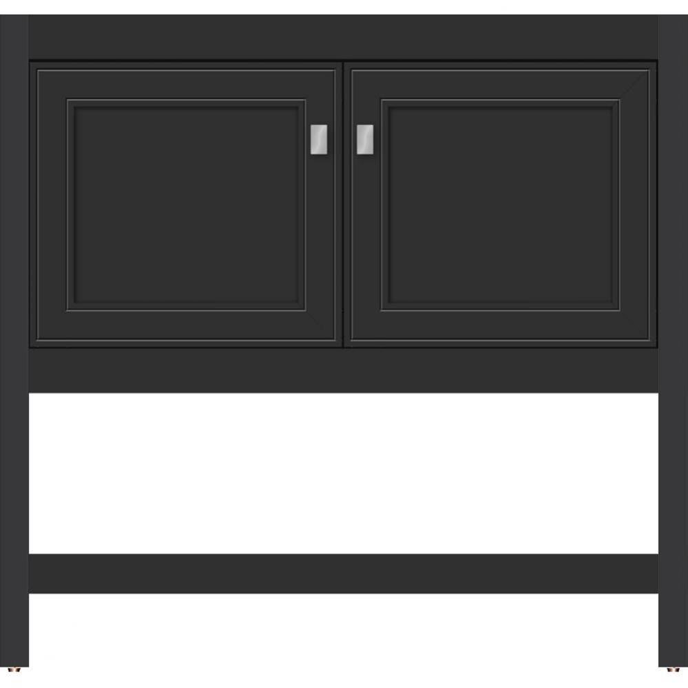 36 X 18.5 X 34.5 Alki Spa Vanity Deco Miter Sat Black Std