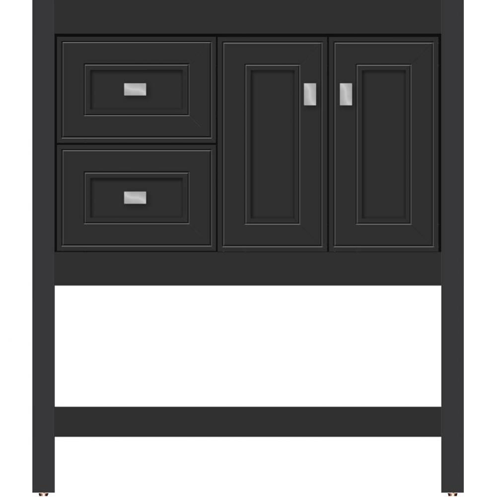 30 X 21 X 34.5 Alki Spa Vanity Deco Miter Sat Black Lh