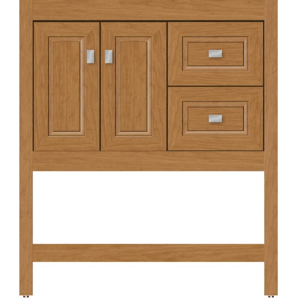 30 X 21 X 34.5 Alki Spa Vanity Ogee Miter Nat Cherry Rh