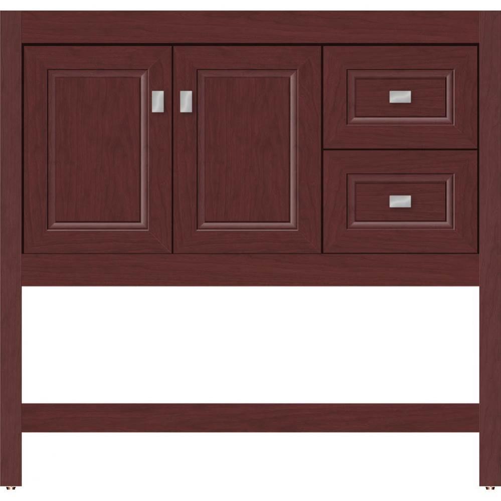 36 X 18.5 X 34.5 Alki Spa Vanity Ogee Miter Dk Cherry Rh