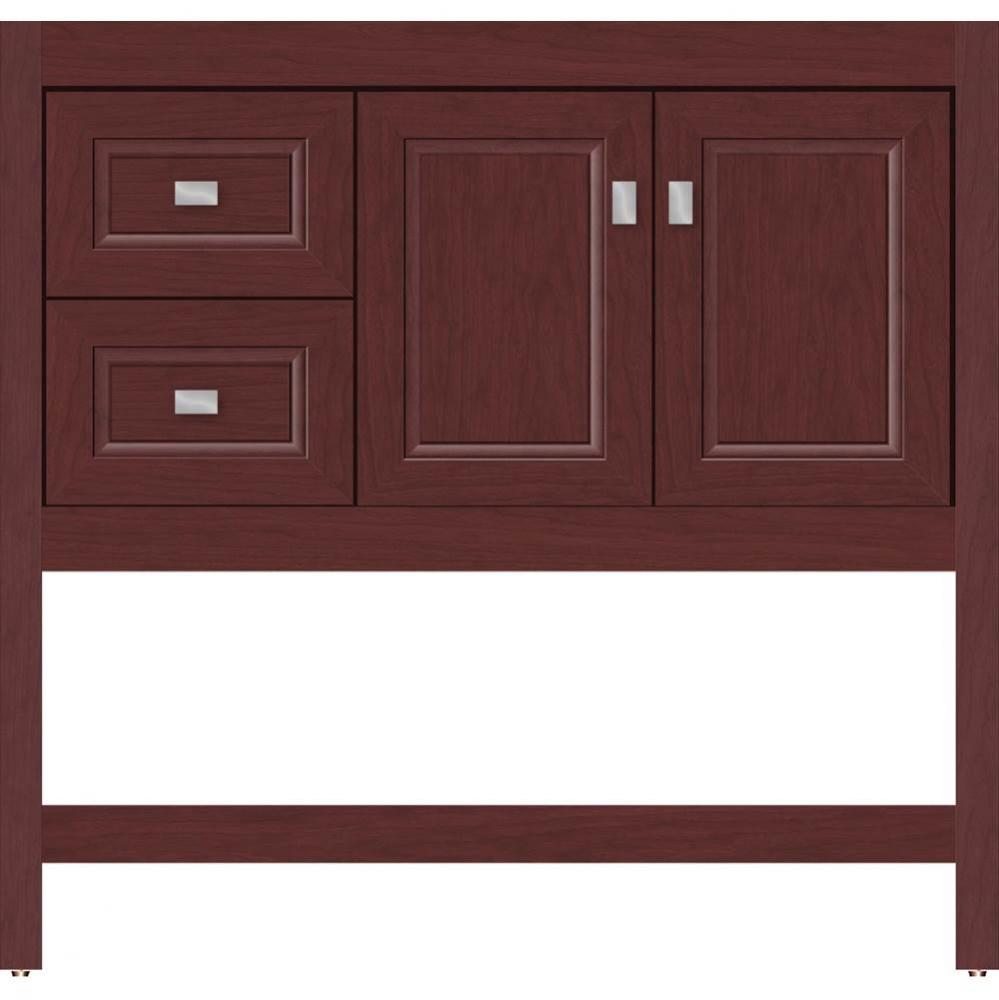 36 X 21 X 34.5 Alki Spa Vanity Ogee Miter Dk Cherry Lh