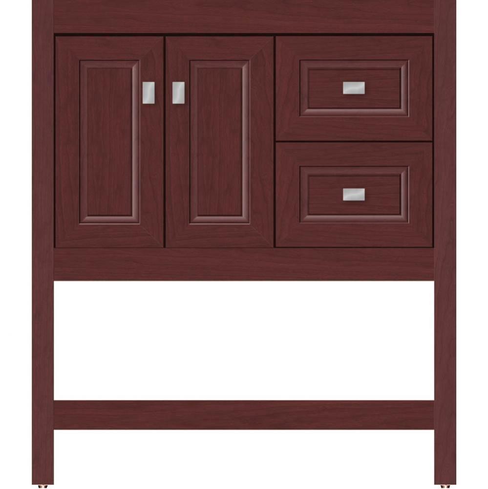 30 X 21 X 34.5 Alki Spa Vanity Ogee Miter Dk Cherry Rh