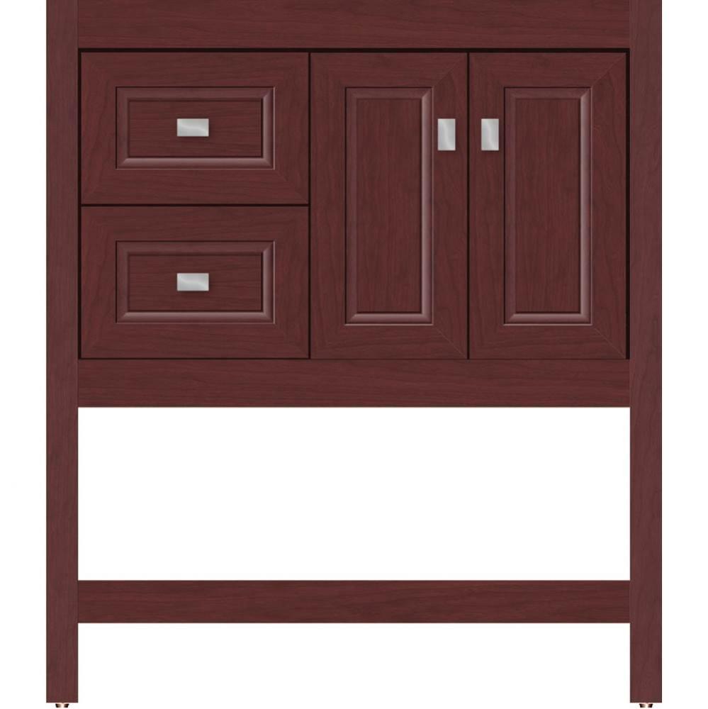 30 X 18.5 X 34.5 Alki Spa Vanity Ogee Miter Dk Cherry Lh