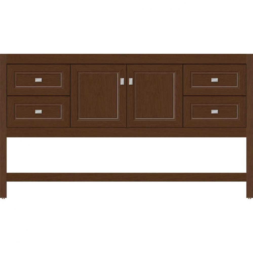 60 X 18.5 X 34.5 Alki Spa Vanity Ogee Miter Pecan Cherry Sb