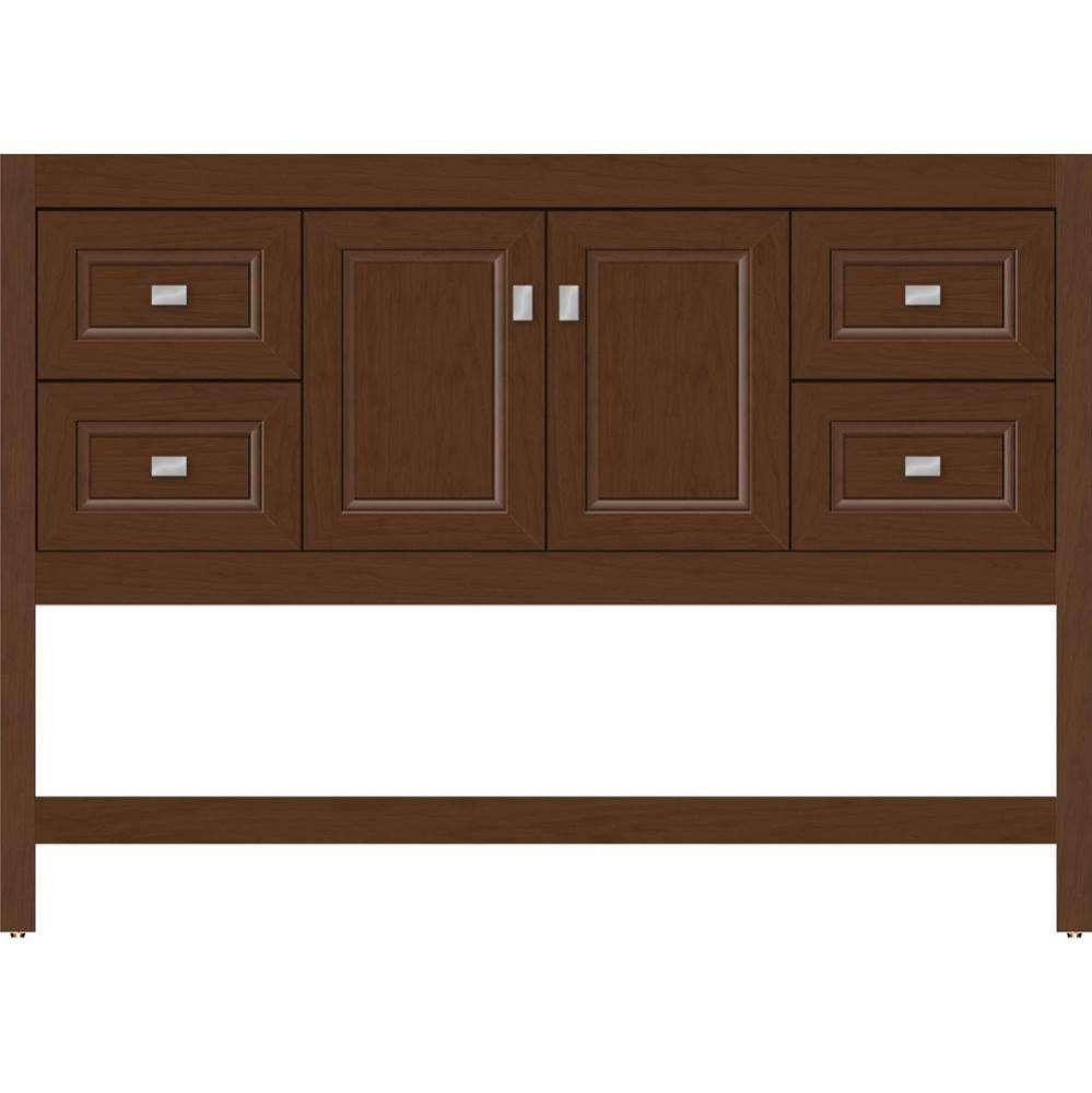 48 X 18.5 X 34.5 Alki Spa Vanity Ogee Miter Pecan Cherry Sb