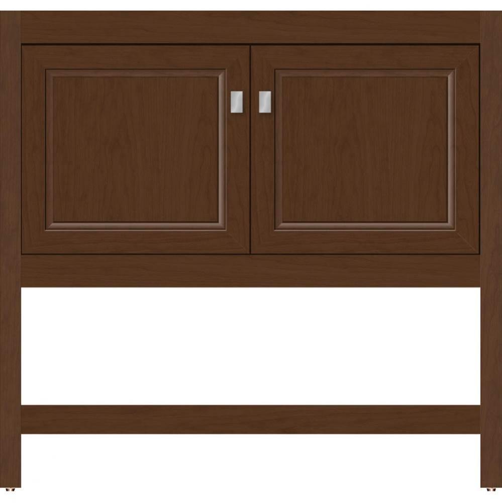 36 X 18.5 X 34.5 Alki Spa Vanity Ogee Miter Pecan Cherry Std