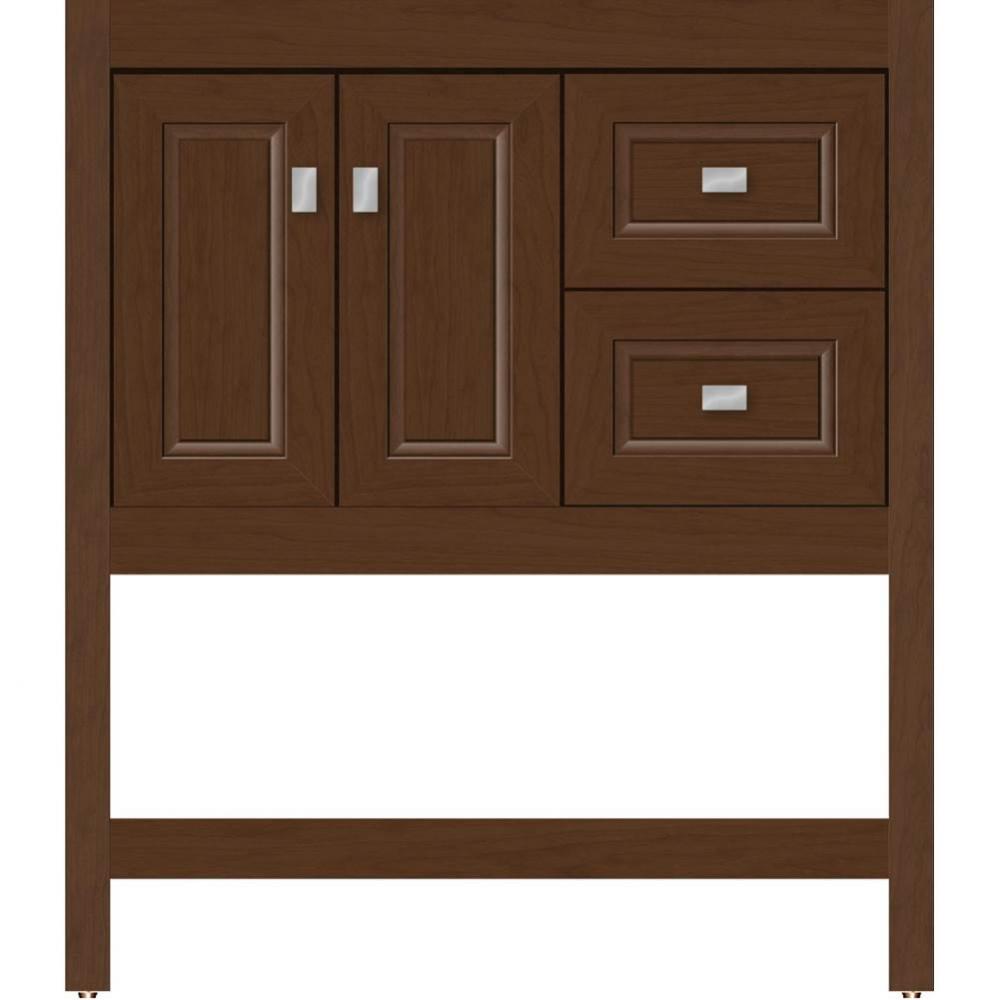 30 X 21 X 34.5 Alki Spa Vanity Ogee Miter Pecan Cherry Rh