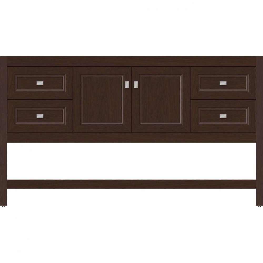 60 X 18.5 X 34.5 Alki Spa Vanity Ogee Miter Choc Cherry Sb