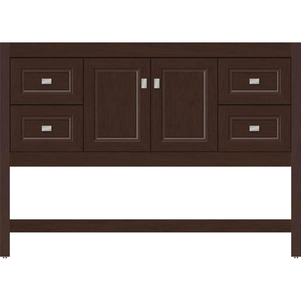 48 X 21 X 34.5 Alki Spa Vanity Ogee Miter Choc Cherry Sb