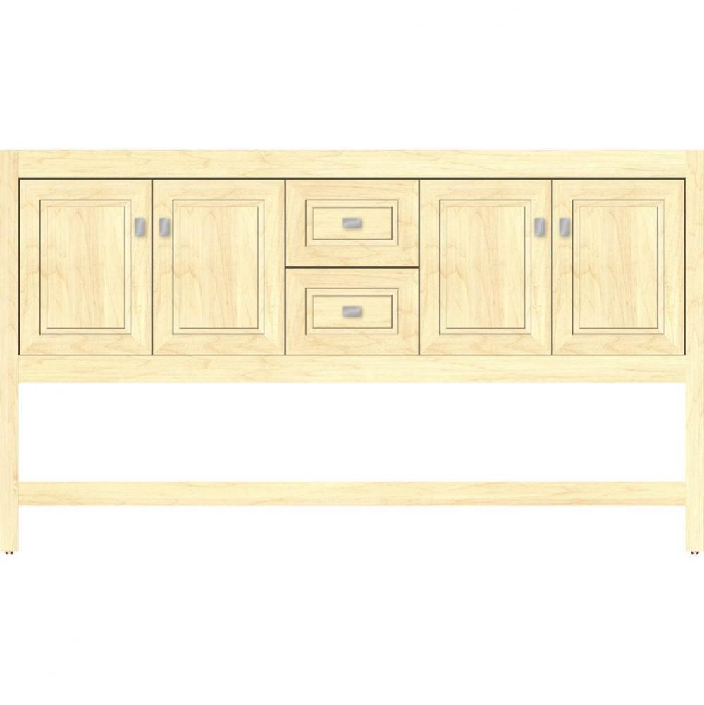 60 X 18.5 X 34.5 Alki Spa Vanity Ogee Miter Nat Maple Db