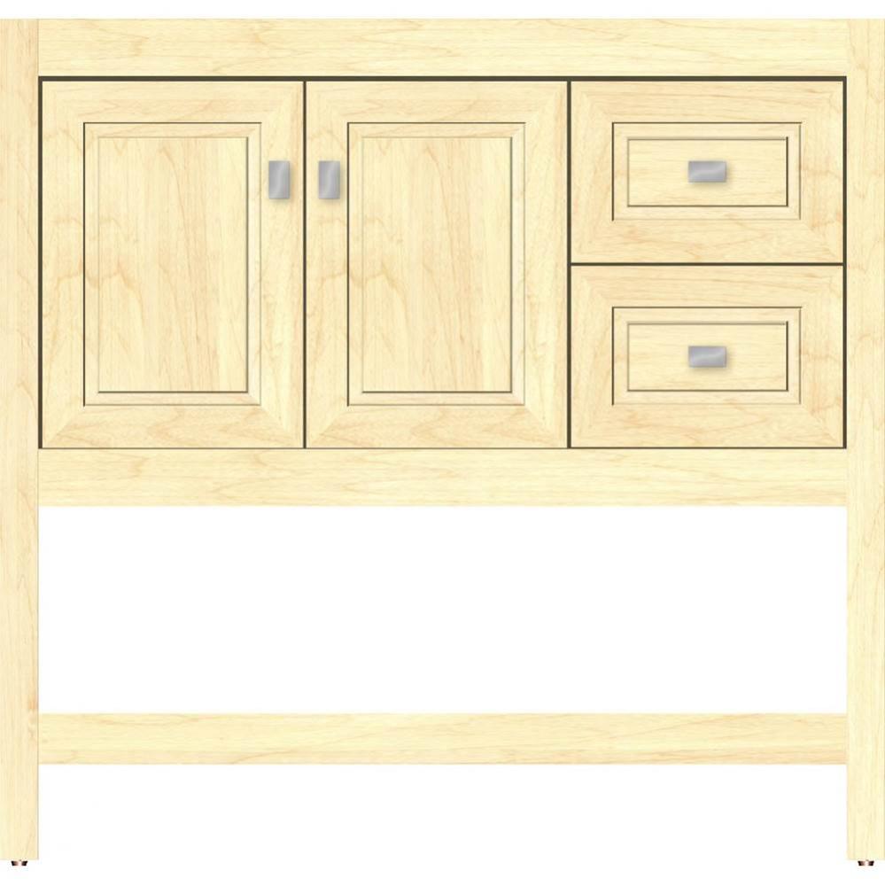 36 X 21 X 34.5 Alki Spa Vanity Ogee Miter Nat Maple Rh