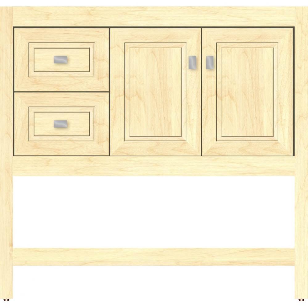36 X 21 X 34.5 Alki Spa Vanity Ogee Miter Nat Maple Lh